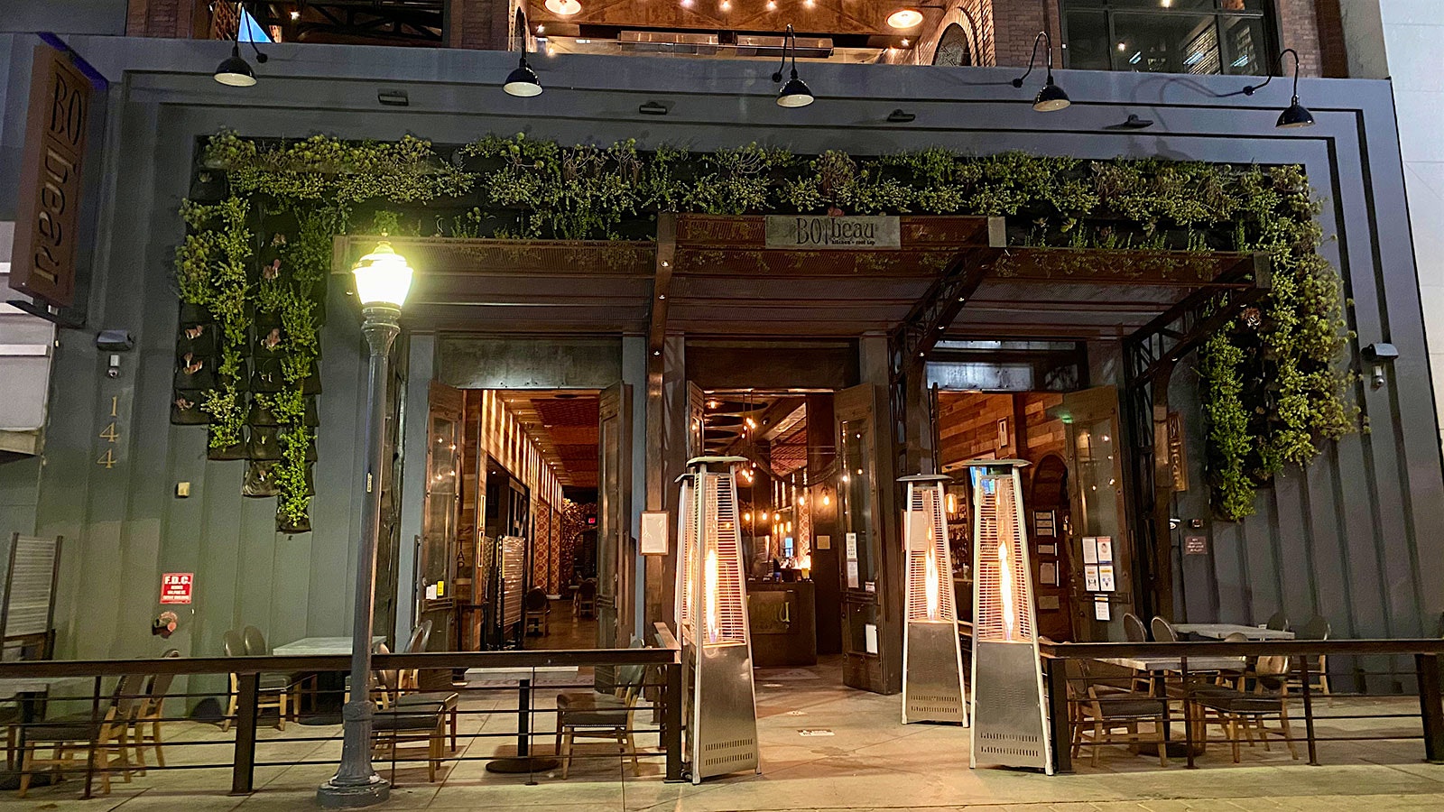 The entryway to Bo Beau Kitchen and Rooftap